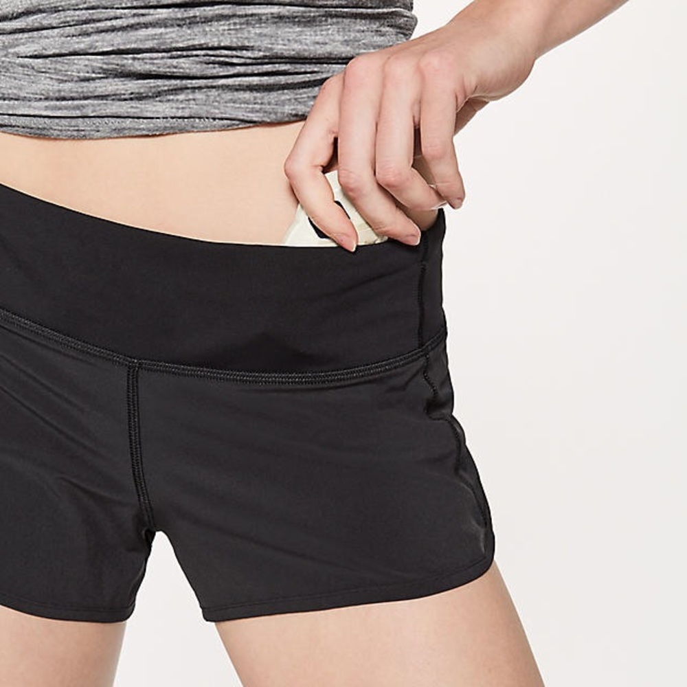 Black lululemon speed shorts
